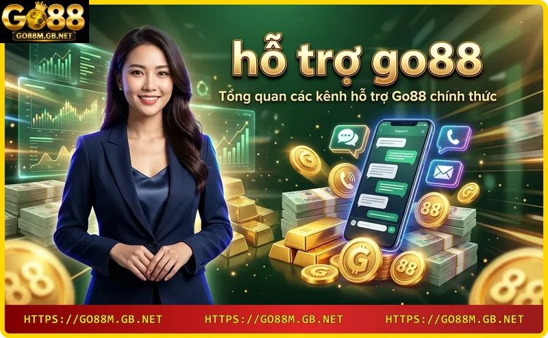 Các kênh hỗ trợ Go88 chính thức: live chat, hotline, email, fanpage