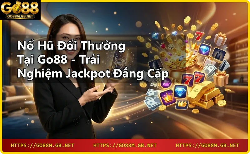 Máy slot nổ hũ đổi thưởng với guồng quay và biểu tượng jackpot