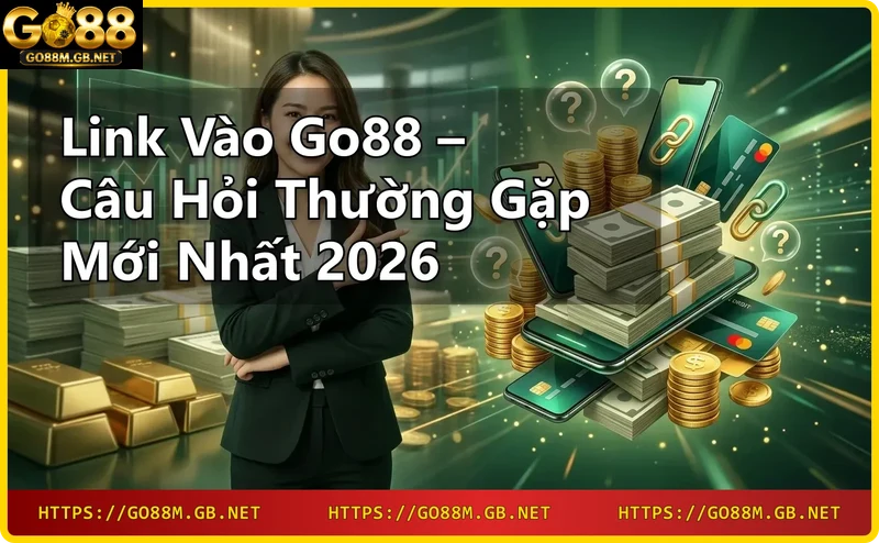 Minh họa khái niệm link vào Go88 thay đổi liên tục với biểu tượng cập nhật và bảo mật