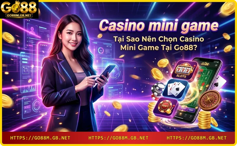 Người chơi tương tác với casino mini game Go88 trên điện thoại
