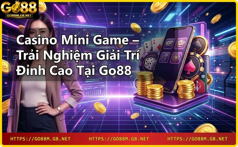 Người chơi tương tác với casino mini game Go88 trên điện thoại