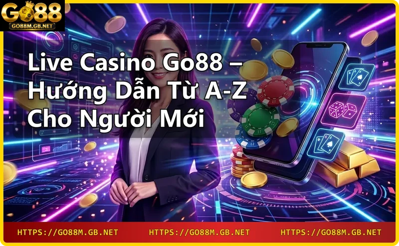 Người chơi tương tác với dealer thật qua màn hình live casino Go88