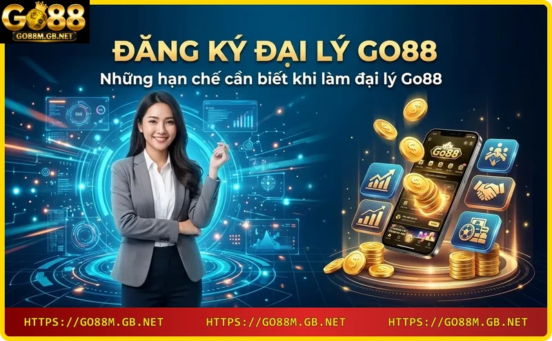 Người đại lý đứng trước ngã ba với các biển chỉ dẫn về thách thức, nhưng có tấm khiên bảo vệ, thể hiện sự vượt qua hạn chế khi làm đại lý Go88.