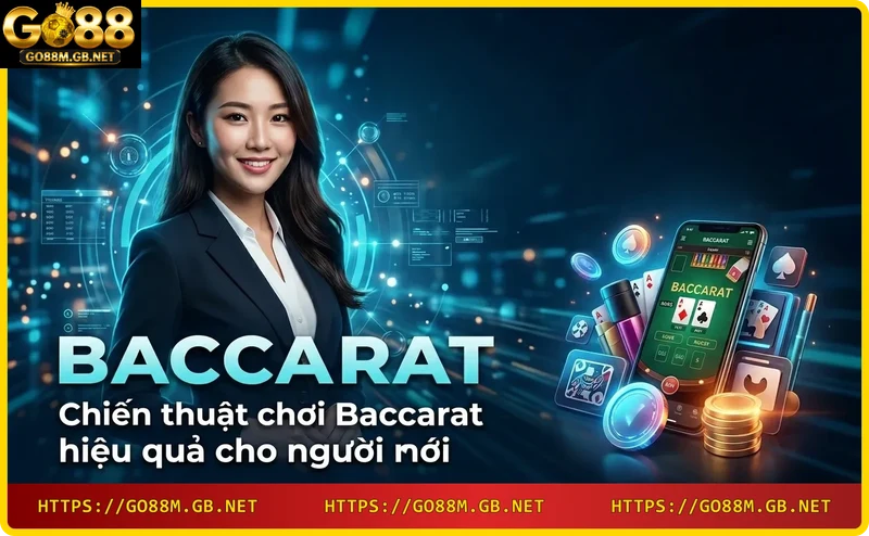 Player placing chips on baccarat table with strategy overlay
