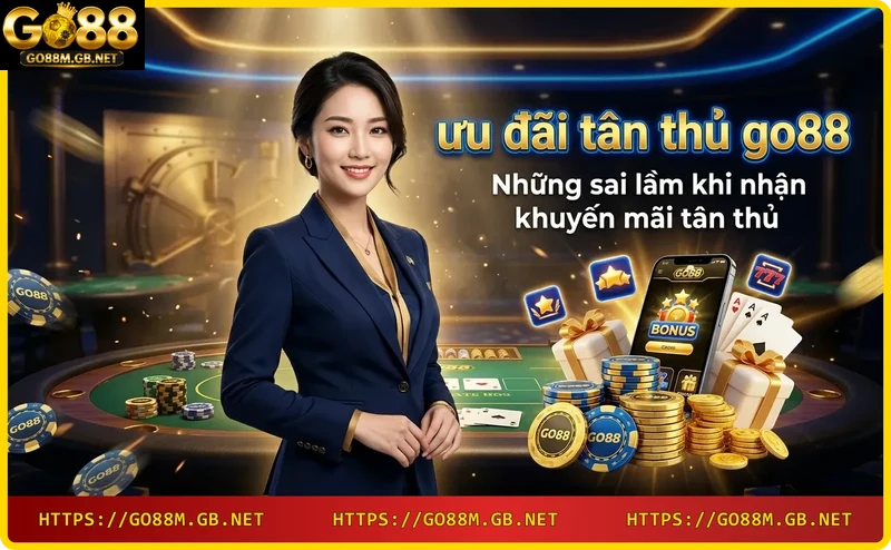 Sai lầm khi nhận khuyến mãi tân thủ Go88 - điều khoản, cược sai, quên hạn