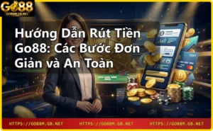 tổng quan rút tiền Go88 - người dùng xem tùy chọn rút tiền trên tablet